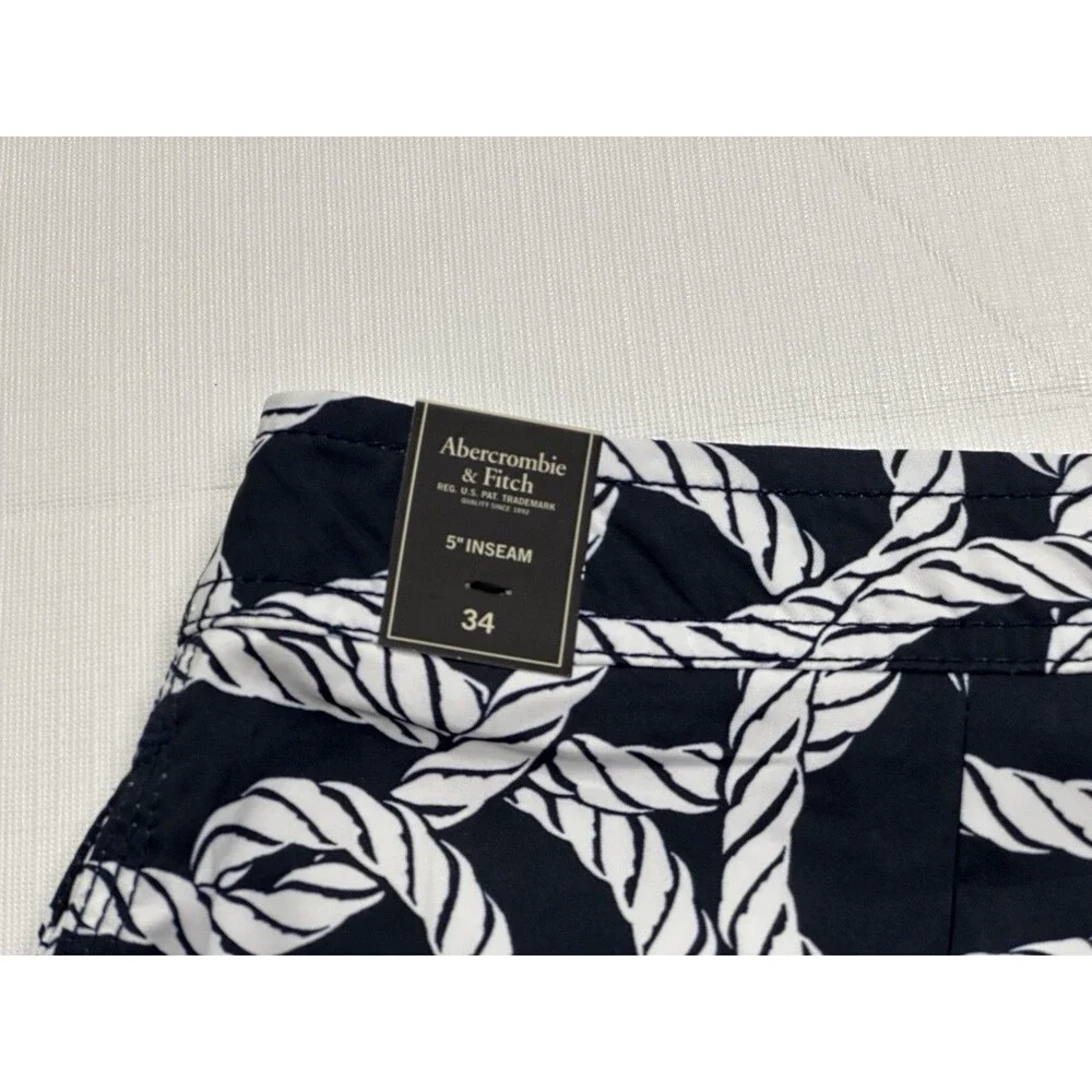 NWT Abercrombie & Fitch Nautical Rope Stretch Boardshorts 5